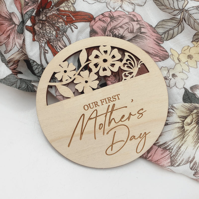 Our First Mother's Day Plaque | 10cm