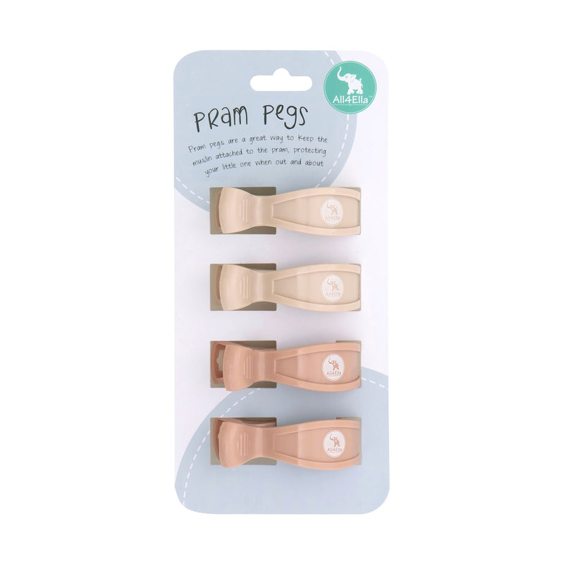 4 Pack Pegs - Cream/Peach