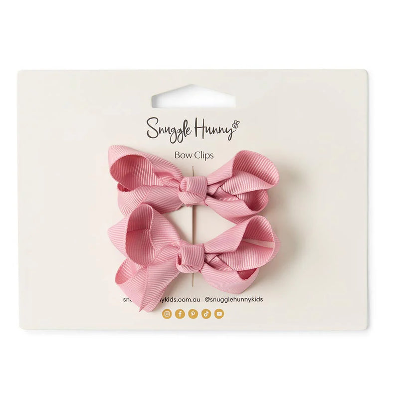 Piggy Tail Hair Clips - Pair | Dusty Pink