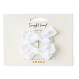 Piggy Tail Hair Clips - Pair | White