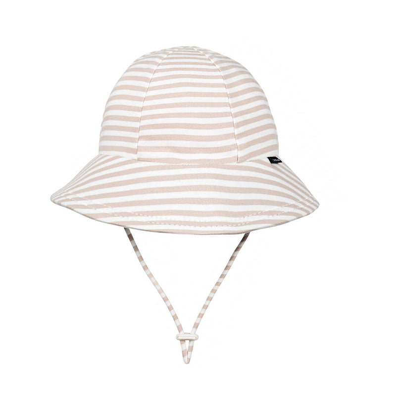 Kids Ponytail Bucket Sun Hat - Natural Stripe