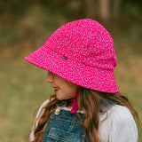 Kids Ponytail Bucket Sun Hat - Sprinkles