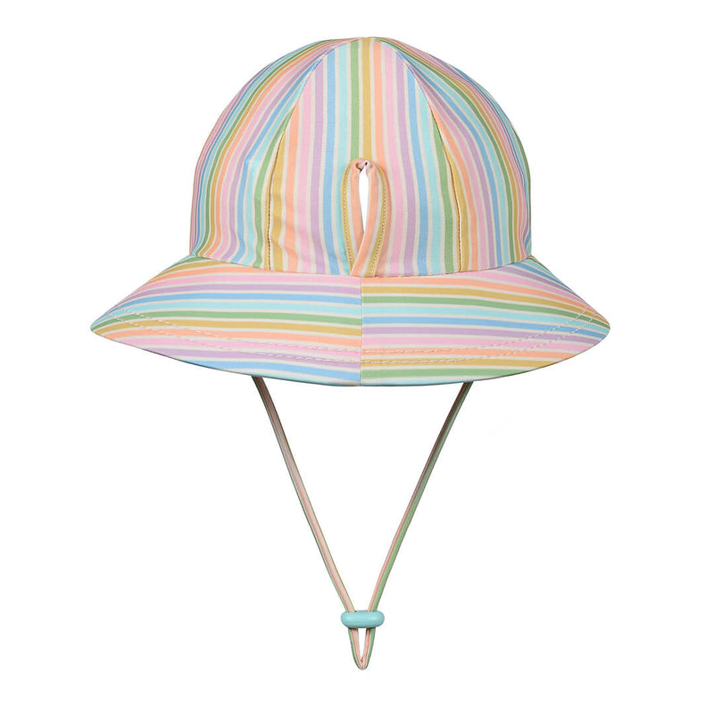 Ponytail Swim Bucket Beach Hat - Rainbow