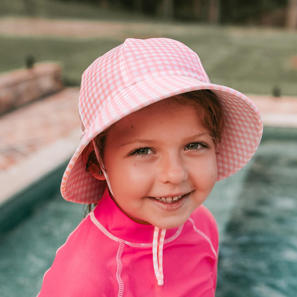 Kids Ponytail Swim Bucket Beach Hat - Skipper