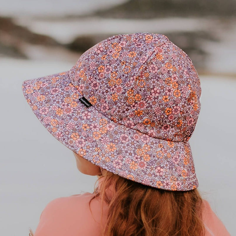 Ponytail Swim Bucket Beach Hat - Valencia