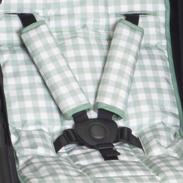 Pram Liner - Gingham Sage