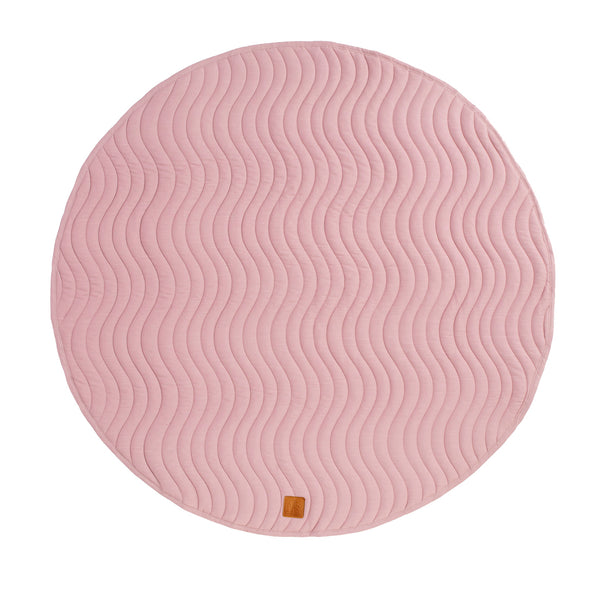 Quilted Reversible Linen Playmat - Blush Pink