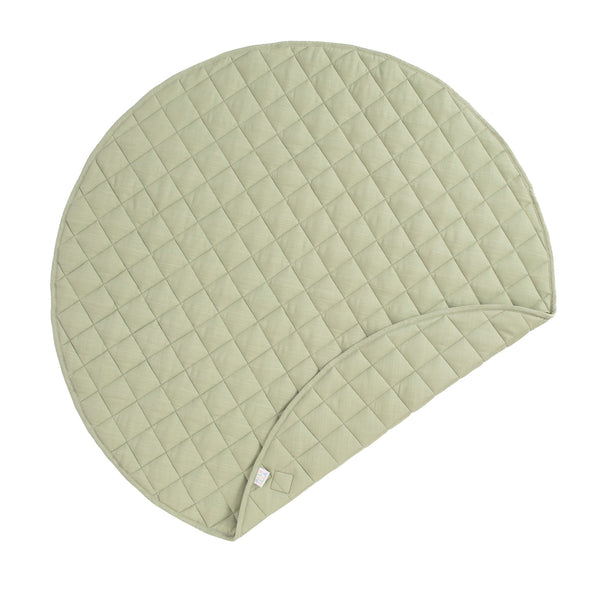 Quilted Reversible Linen Playmat - Sage