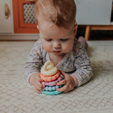 Rainbow Stacker & Teether Toy - Rainbow Pastel