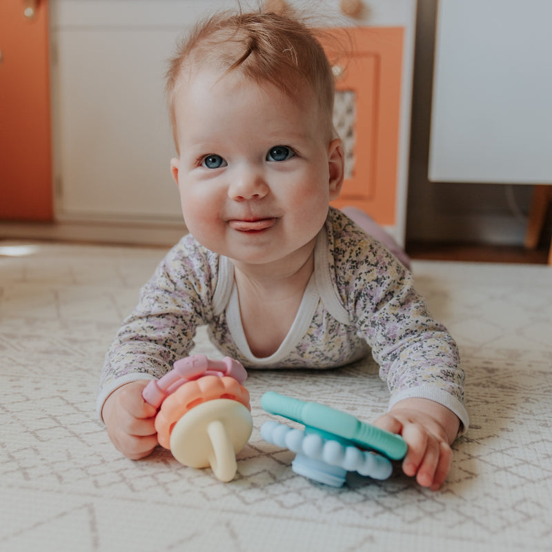 Rainbow Stacker & Teether Toy - Rainbow Pastel