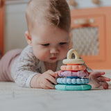 Rainbow Stacker & Teether Toy - Rainbow Pastel