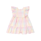 Rainbow Check Frill Dress