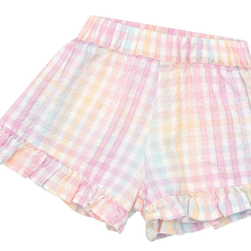 Rainbow Check Skort