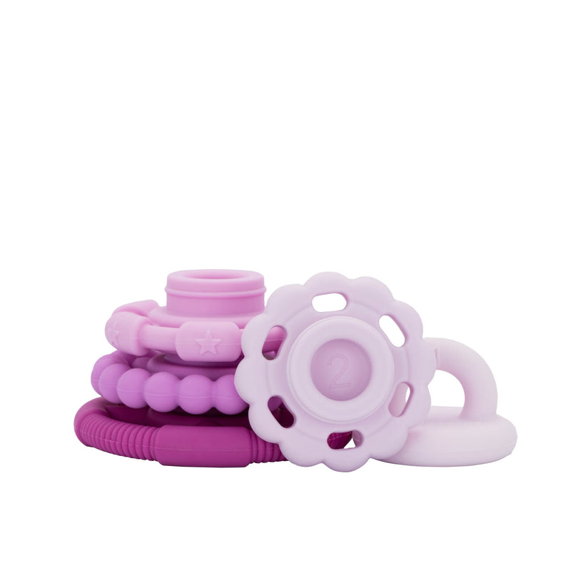 Rainbow Stacker & Teether Toy - Raspberry