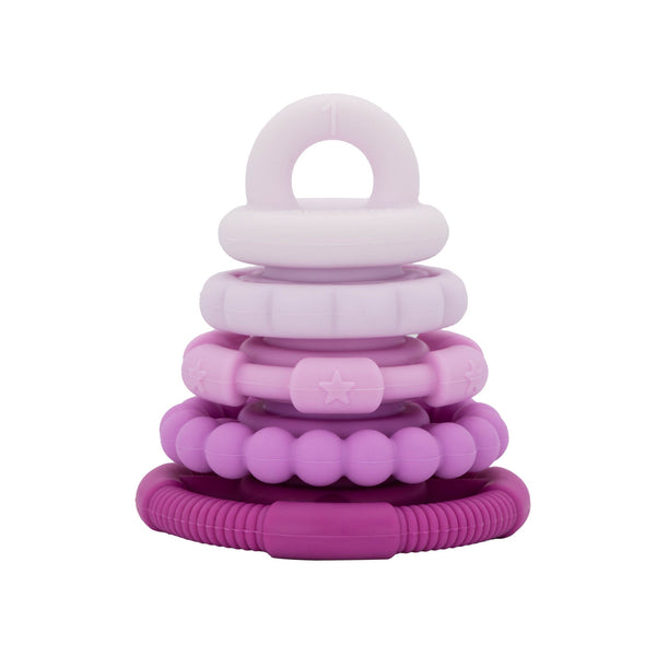 Rainbow Stacker & Teether Toy - Raspberry