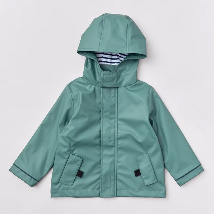 Rainkoat Stripy Sailor Jacket - Forest Green