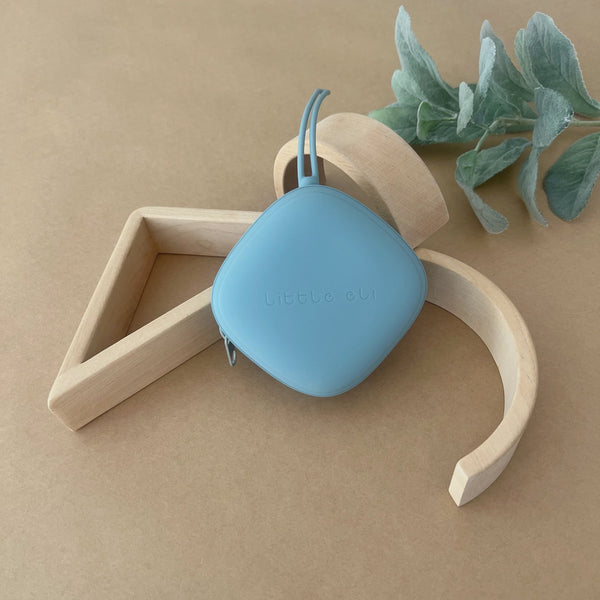 Square Pacifier / Dummy Case - Dusty Blue