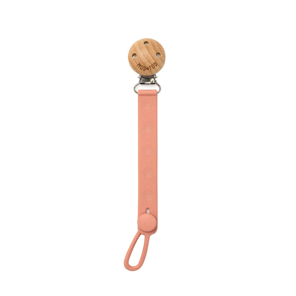 Mod & Tod Silicone Pacifier Clip | Rose Pink