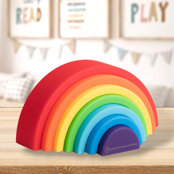 Silicone Rainbow Stacker Toy