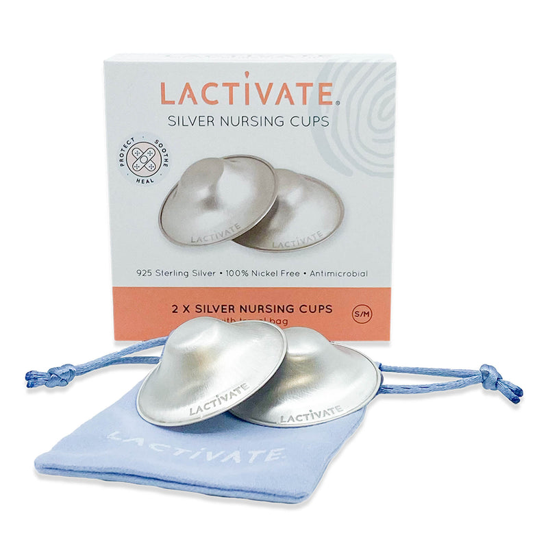 Lactivate Silver Nursing Cups (S/M) – So Cute Baby & Co