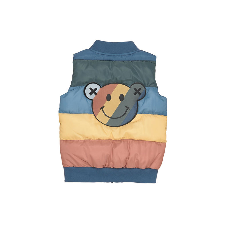 Smiley Rainbow Puffer Vest
