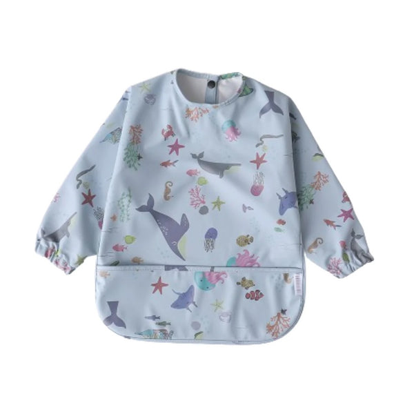 Smock Bib - Blue Sealife