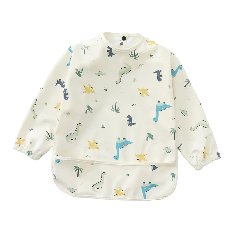 Smock Bib - Light Dino