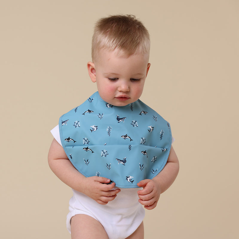 Snuggle Waterproof Bib - Blue Ocean