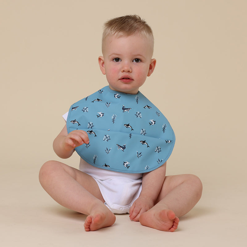 Snuggle Waterproof Bib - Blue Ocean