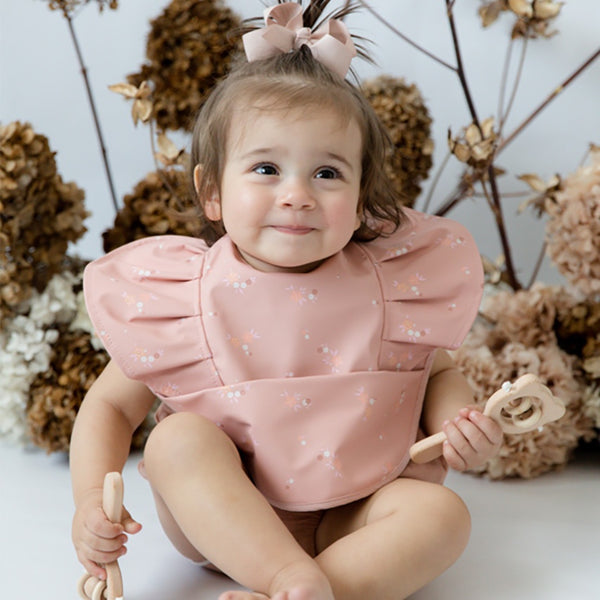 Snuggle Waterproof Bib - Daisy Frill