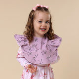 Snuggle Waterproof Bib - Coral Frill