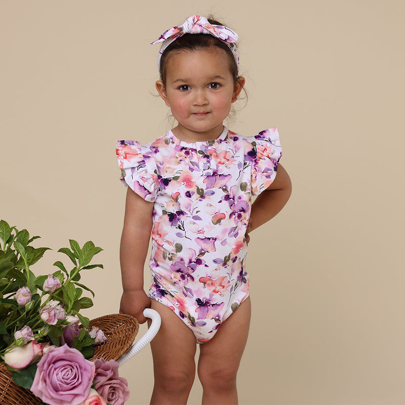 Short Sleeve Bodysuit - Blushing Beauty