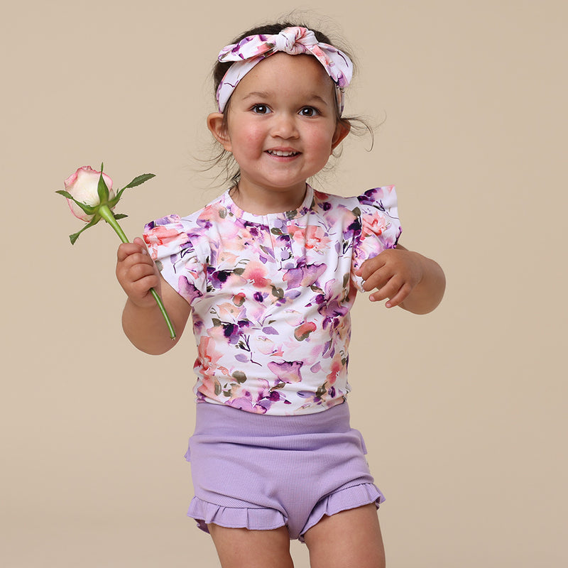 Short Sleeve Bodysuit - Blushing Beauty