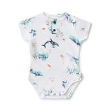 Short Sleeve Bodysuit - Ocean White