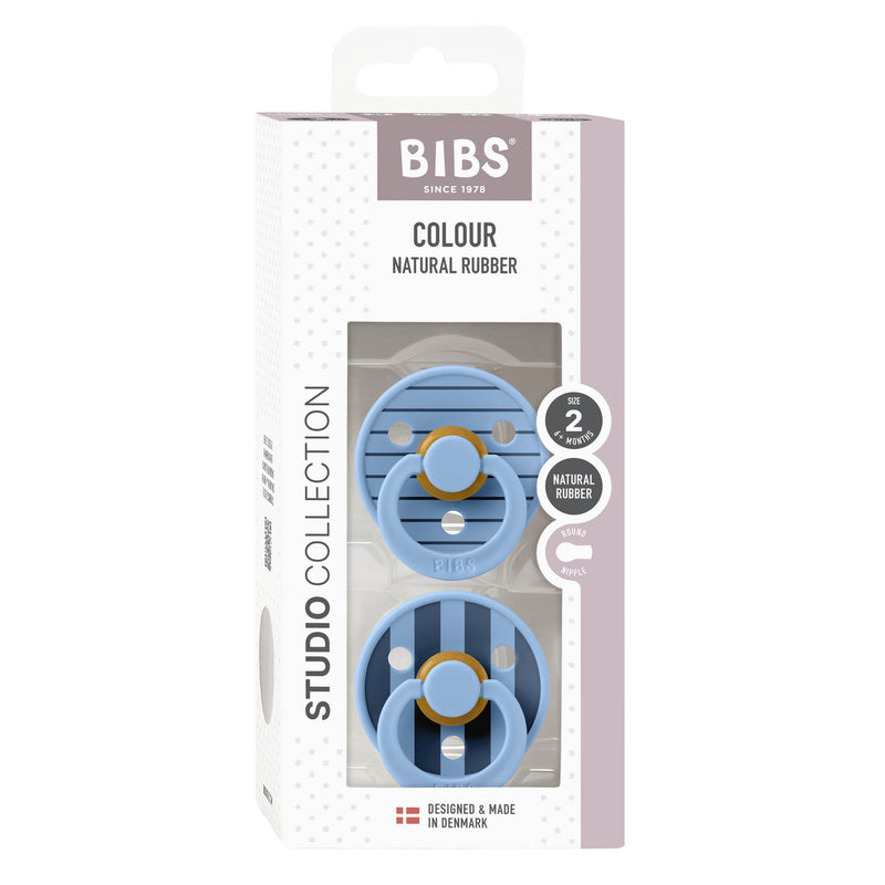 BIBS Pacifier - STUDIO Colour | Latex | Pin Sky Blue