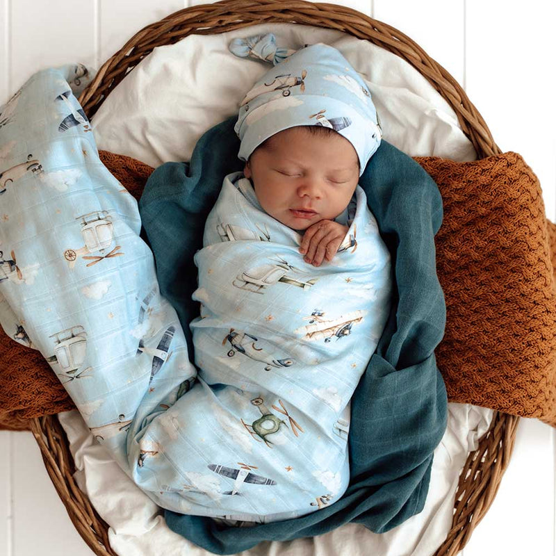 Organic Muslin Wrap - Taking Flight
