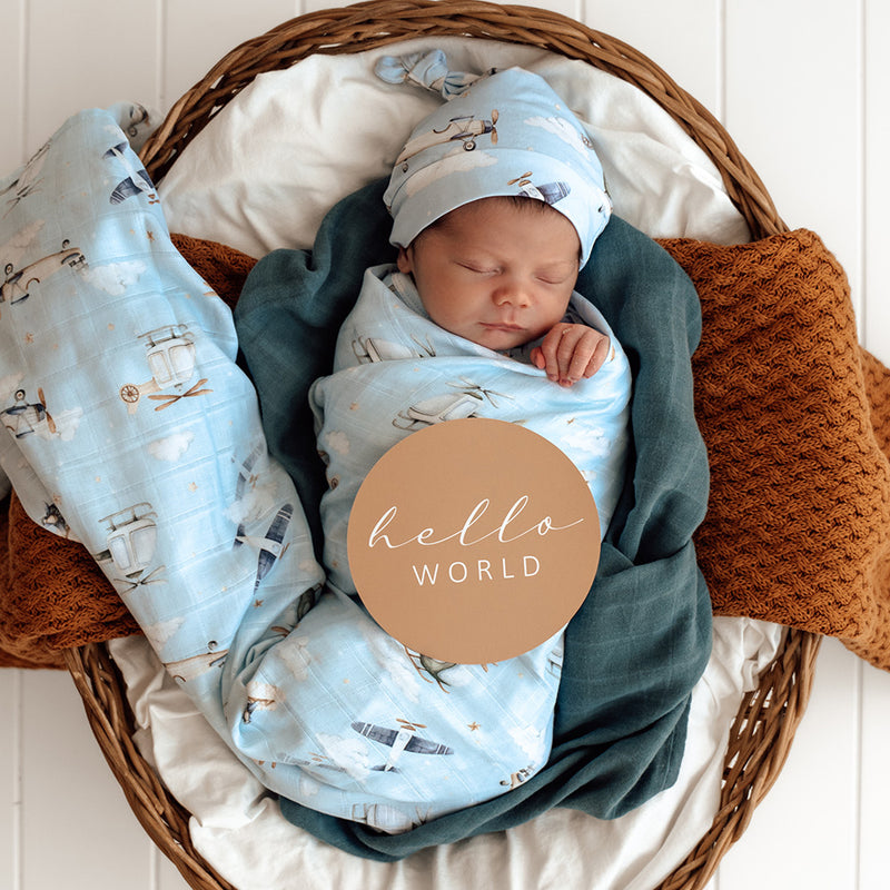 Organic Muslin Wrap - Taking Flight