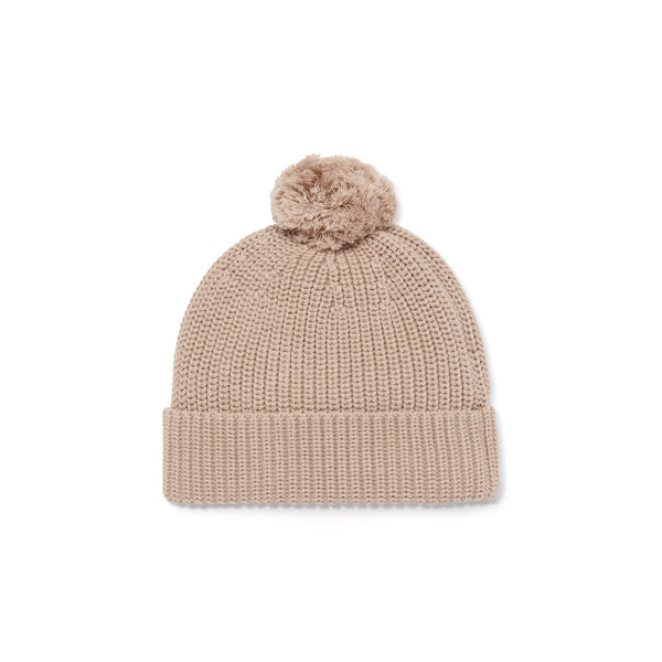 Taupe Brown Knit Beanie