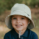 Toddler Bucket Sun Hat - Khaki Stripe