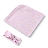 Snuggle Hunny Baby Jersey Wrap & Topknot Set - Twinkle