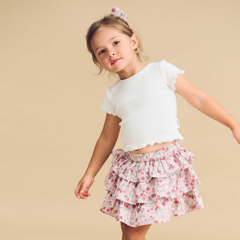 Vintage Strawberry Frill Skirt