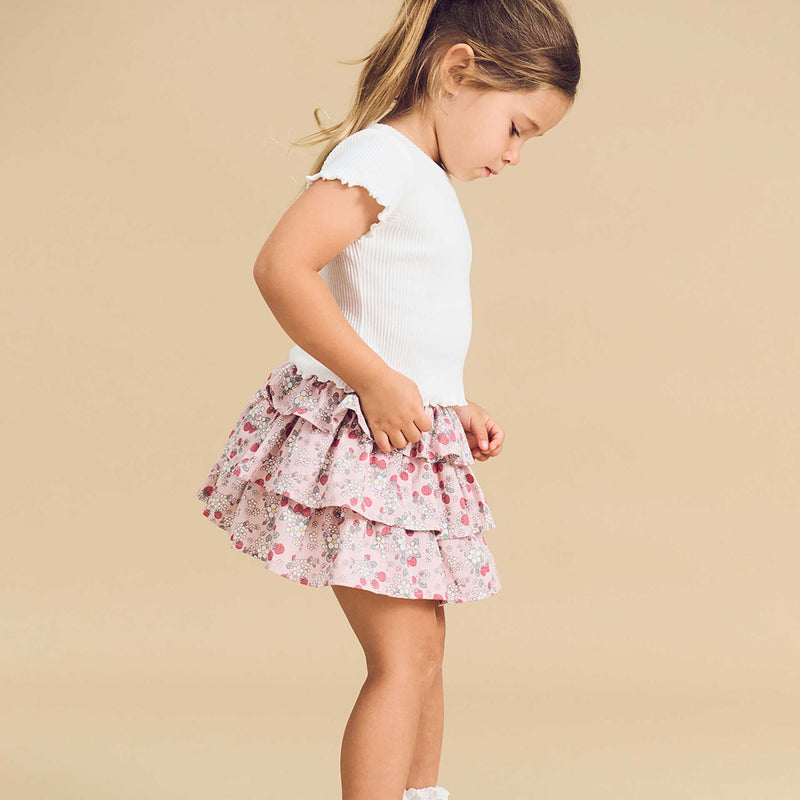 Vintage Strawberry Frill Skirt