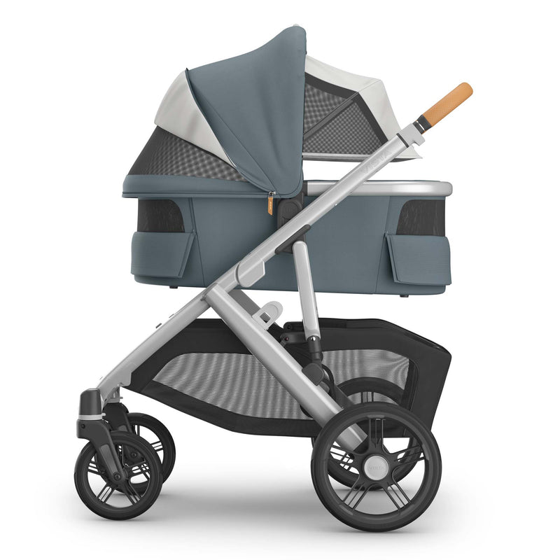 UPPAbaby VISTA V3 Stroller with Bassinet - Stone Blue/Silver (Callum)