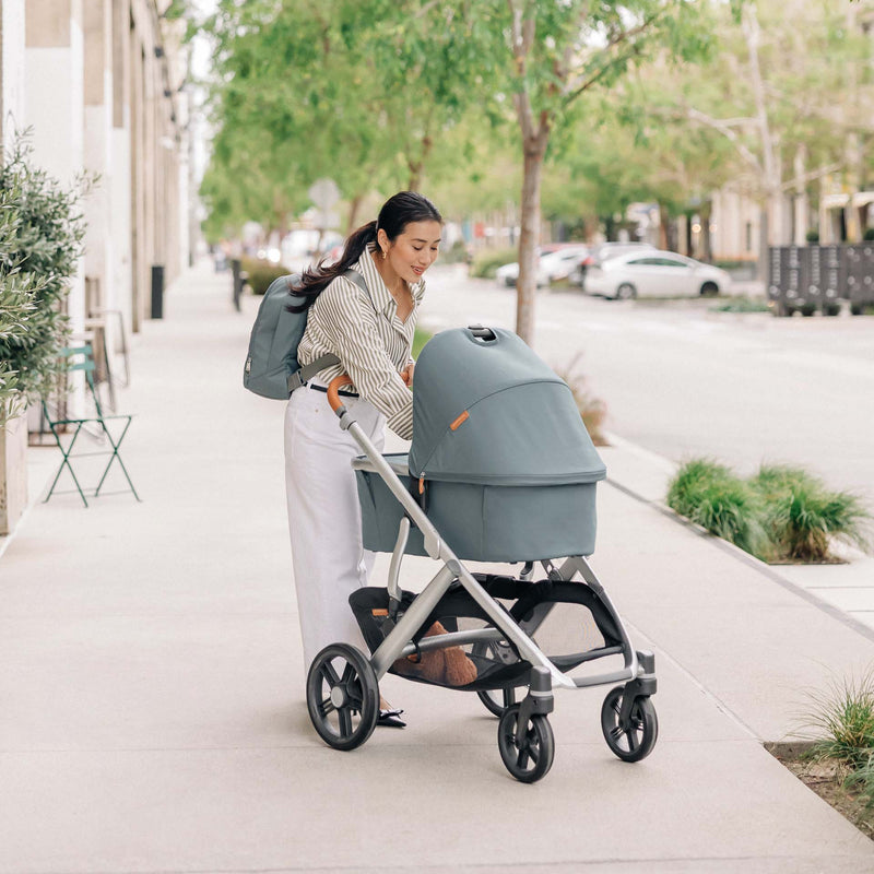 UPPAbaby VISTA V3 Stroller with Bassinet - Stone Blue/Silver (Callum)