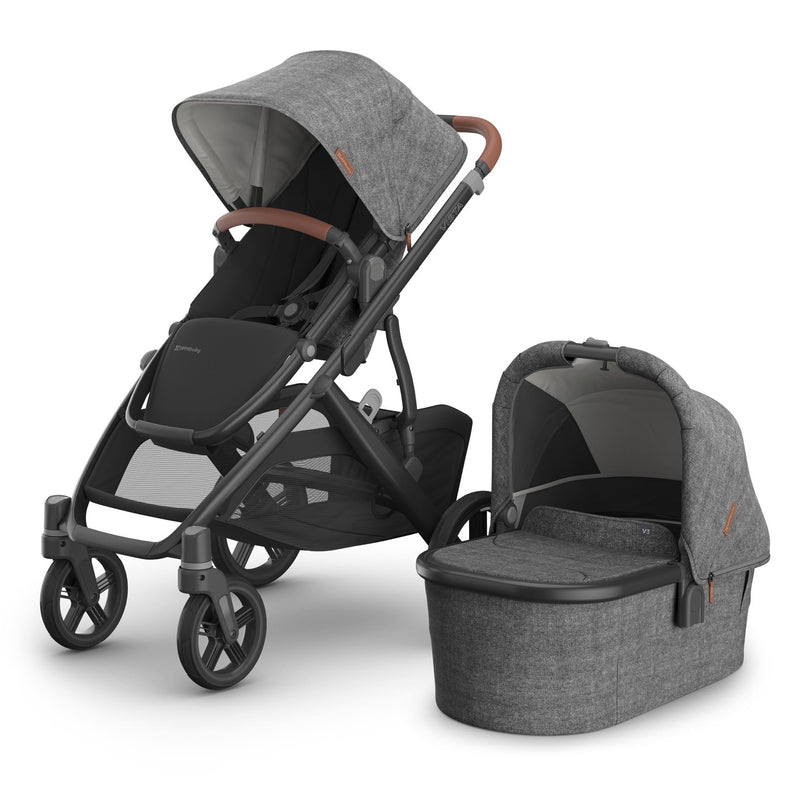 UPPAbaby VISTA V3 Stroller with Bassinet - Charcoal Melange/Carbon (Greyson)