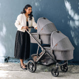 UPPAbaby VISTA V3 Stroller with Bassinet - Charcoal Melange/Carbon (Greyson)