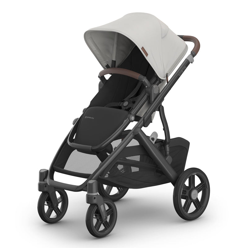 UPPAbaby VISTA V3 Stroller with Bassinet - Pearl Grey Jacquard/Carbon (Savannah)