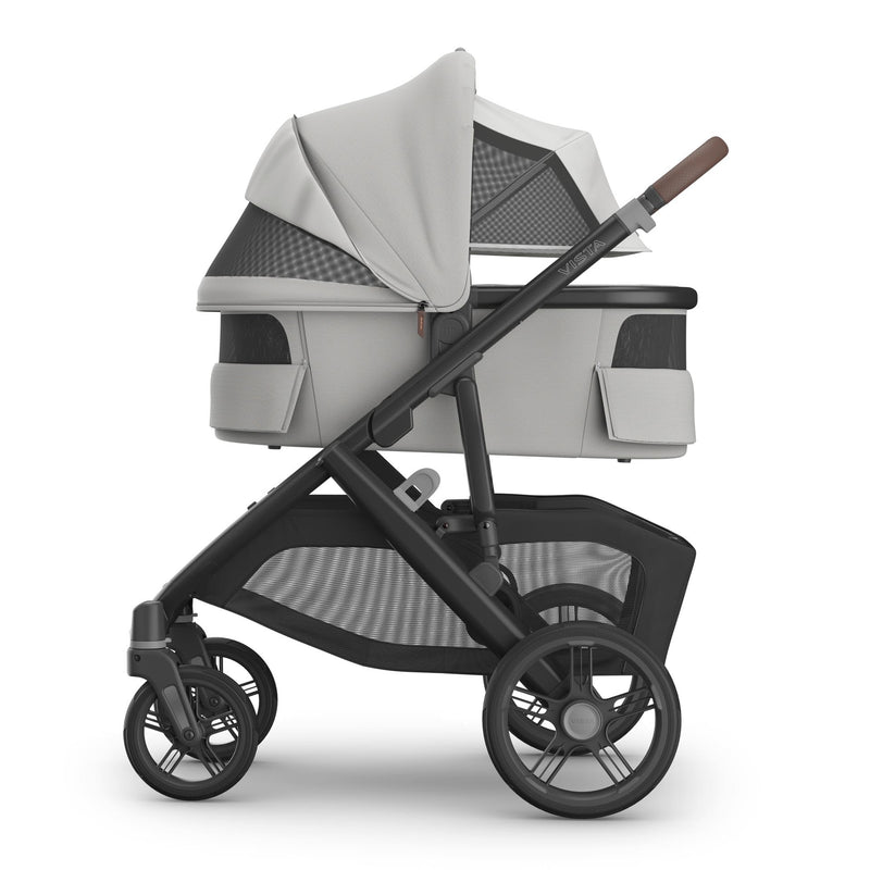 UPPAbaby VISTA V3 Stroller with Bassinet - Pearl Grey Jacquard/Carbon (Savannah)