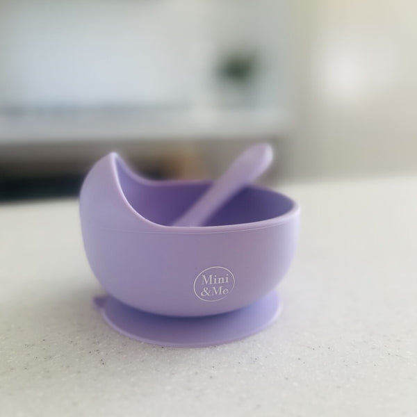 Mini & Me Wave Bowl & Spoon - Lilac