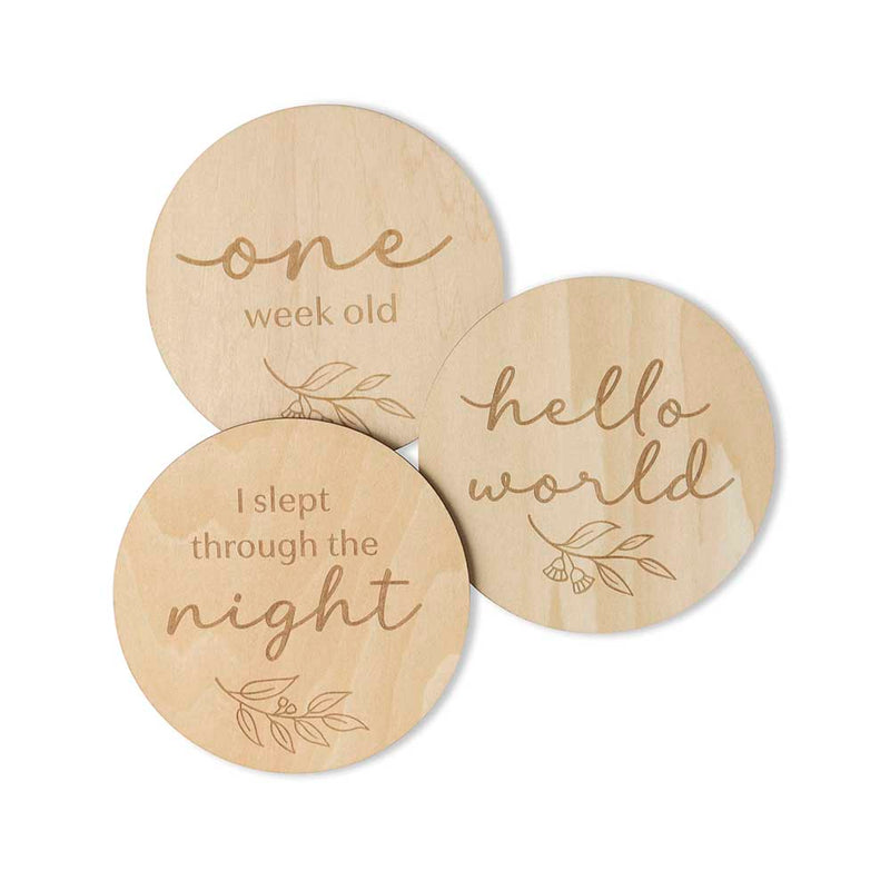 Wooden Milestone Cards - Gumleaf